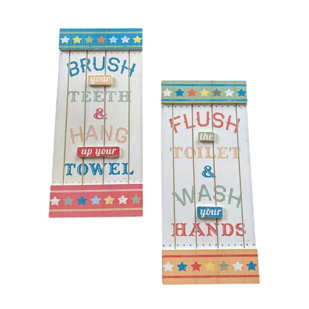 Wood Bathroom Wall Art